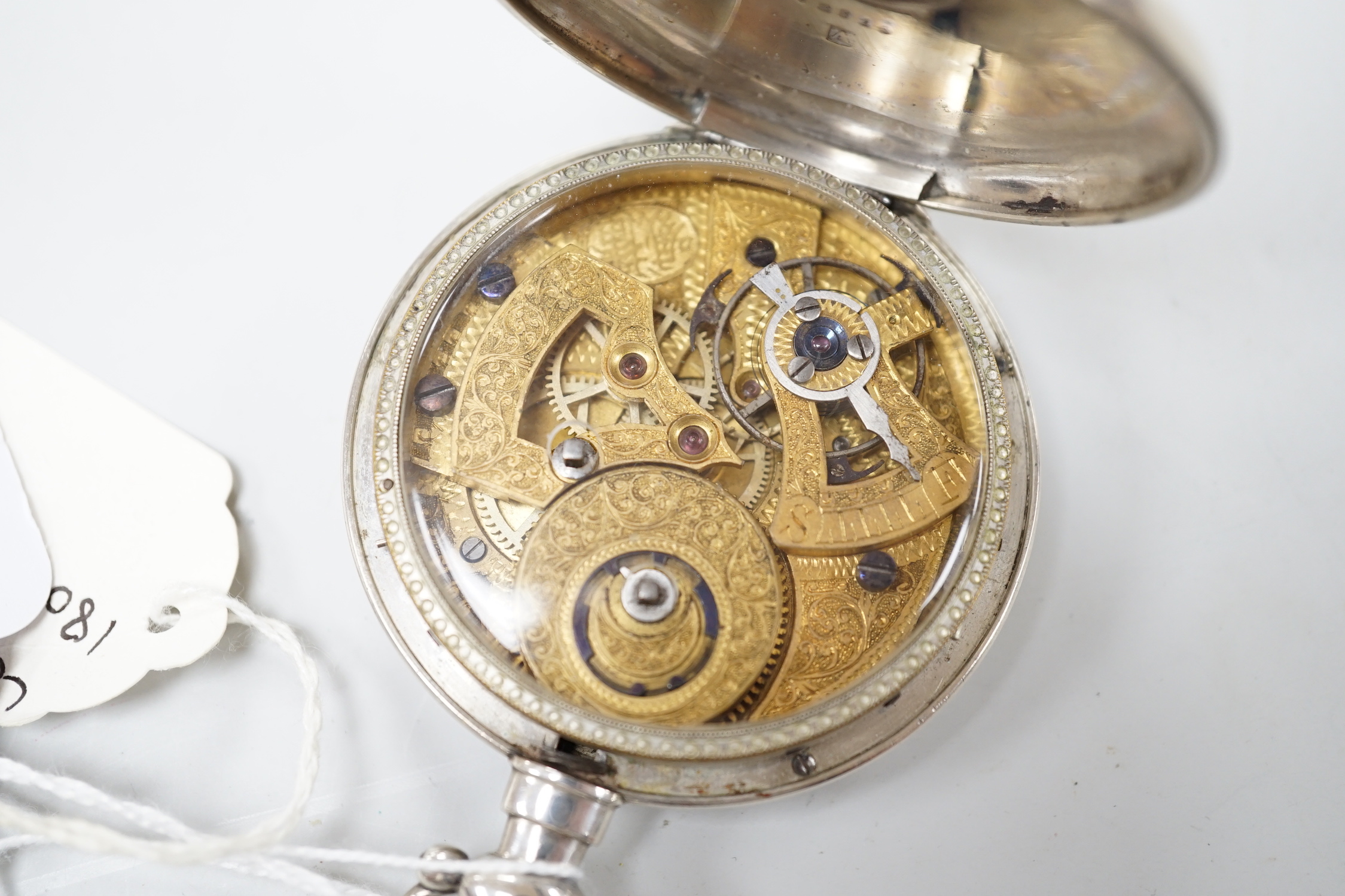 A 19th century silver pair cased keywind verge pocket watch by Haynes of London and one other Chinese? pocket watch.